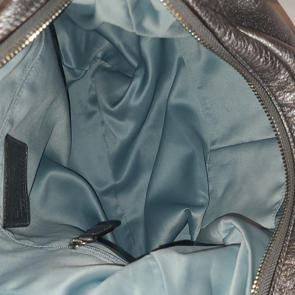 Coach Alexandra Silver Metallic Leather - Picture 9 of 11